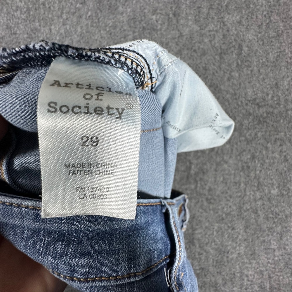 Articles of Society Bridgette Tiger High Rise Flare Jeans Blue 29 5090IM-465 - Picture 10 of 15